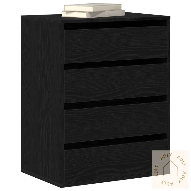 Kommode Svart Eik 60X41X76 Cm Konstruert Tre