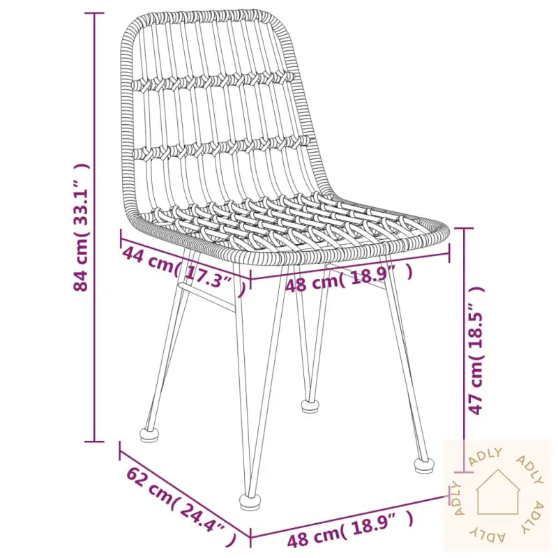 Hagespisegruppe 3 Deler Svart Polyrotting