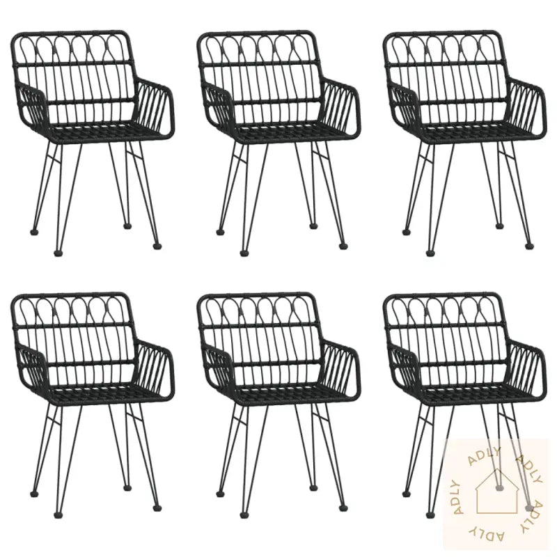 Hagespisegruppe 7 Deler Svart Polyrotting