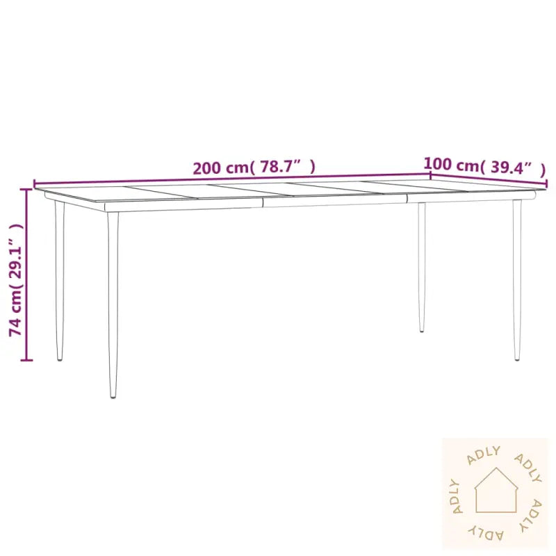 Hagespisegruppe 7 Deler Svart Polyrotting