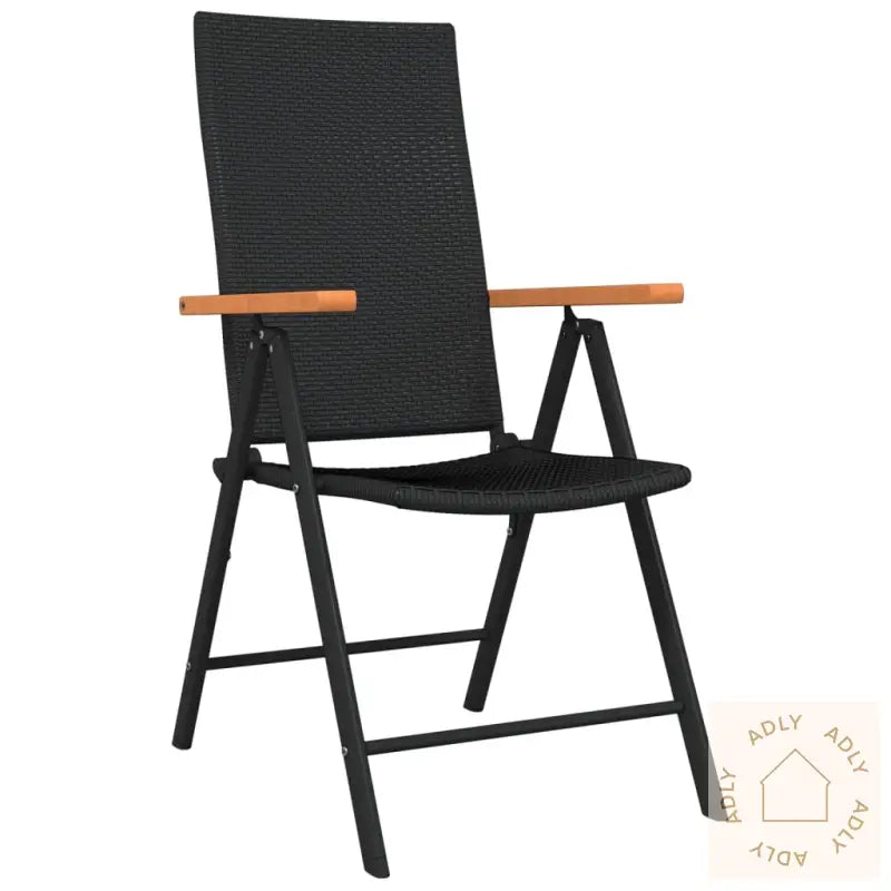 Utendørs Spisestue 5 Deler Svart