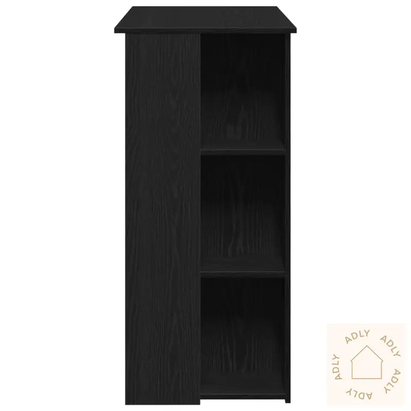 Barbord Med Hylle - Svart Eik, 102X50X103,5 Cm, Laget Av Konstruert Tre