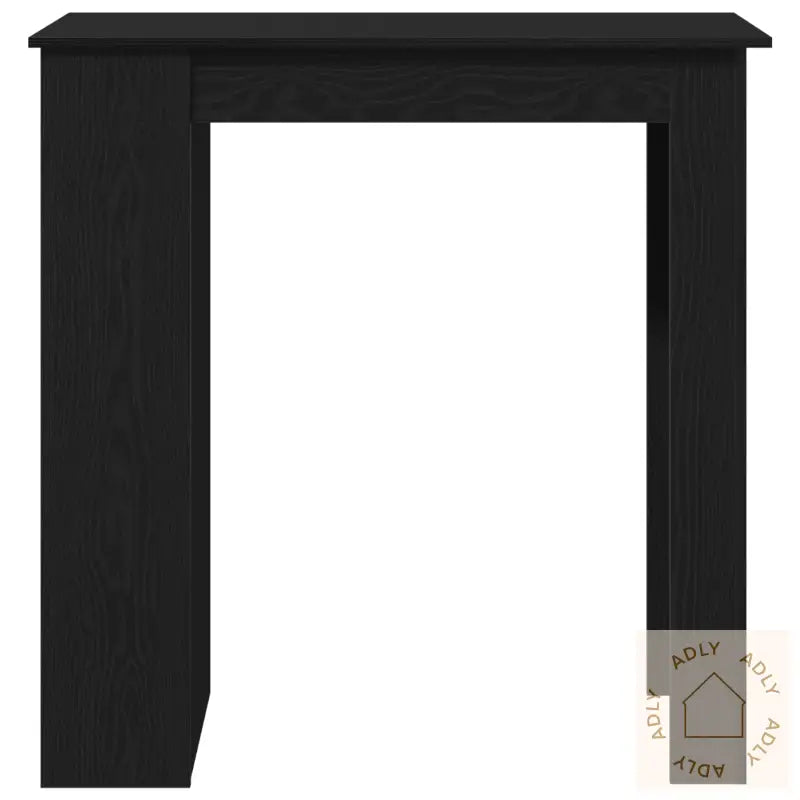 Barbord Med Hylle - Svart Eik, 102X50X103,5 Cm, Laget Av Konstruert Tre