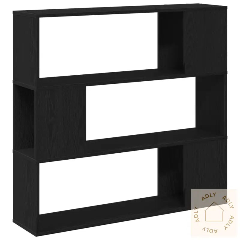 Bokhylle I Svart Eik 100X24X94 Cm Laget Av Tre