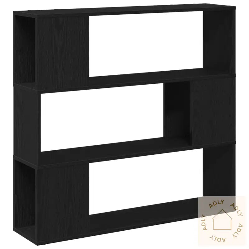 Bokhylle I Svart Eik 100X24X94 Cm Laget Av Tre