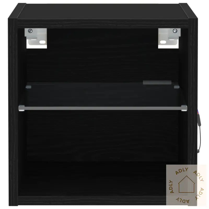 Led Tv-Skap 2 Stk Svart Eik 30X28,5X30 Cm Ingeniørtre