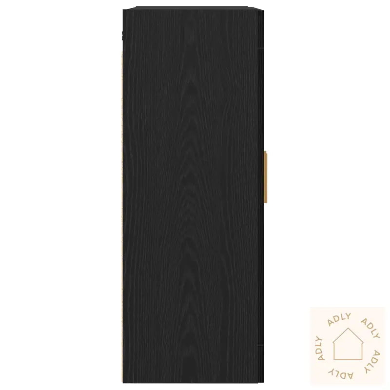 Svart Eik Vegghylle - 69.5X34X90 Cm