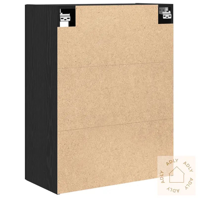 Svart Eik Vegghylle - 69.5X34X90 Cm