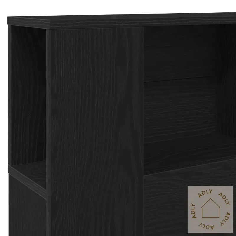 Hodegavlskap Svart Eik 120X19X104,5 Cm Konstruert Tre