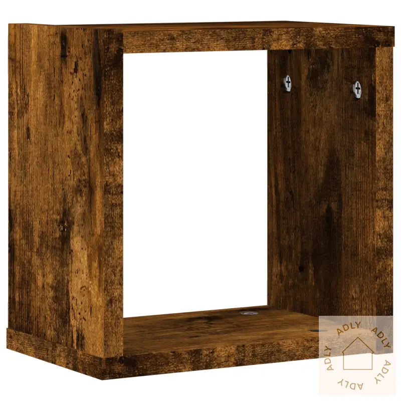 Svevende Hyller Røykfarget Eik Konstruert Tre Moderat