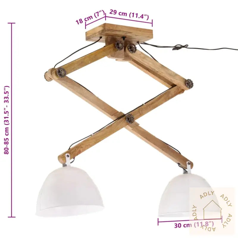 Taklampe 25 W Hvit 29X18X85 Cm E27