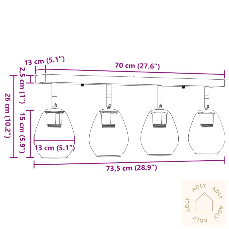 Taklamper Med Justerbar Glasskjerm Anthracite E27