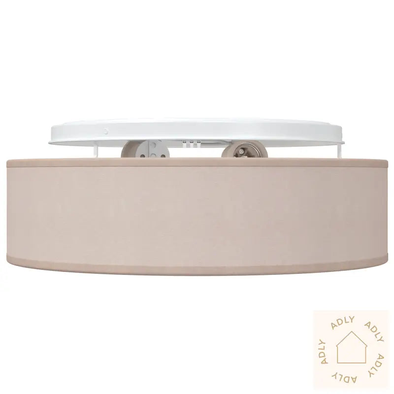 Taklamper Innfelte Gråbrun Ø 38 Cm Stoff E27