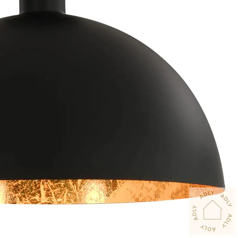 Taklamper 2 Stk Svart Og Gull Halvkuleformet E27