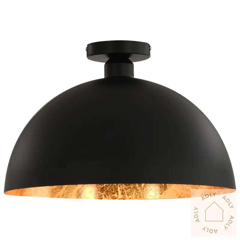 Taklamper 2 Stk Svart Og Gull Halvkuleformet E27