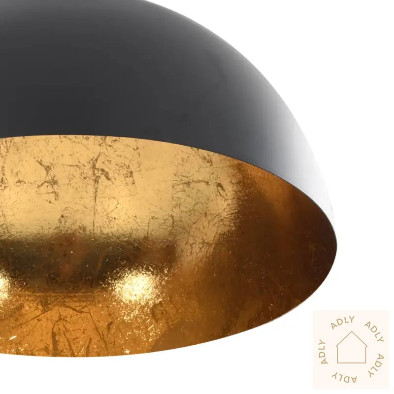 Taklamper 2 Stk Svart Og Gull Halvkuleformet E27