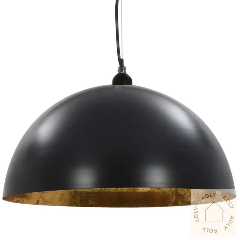 Taklamper 2 Stk Svart Og Gull Halvkuleformet 50 Cm E27