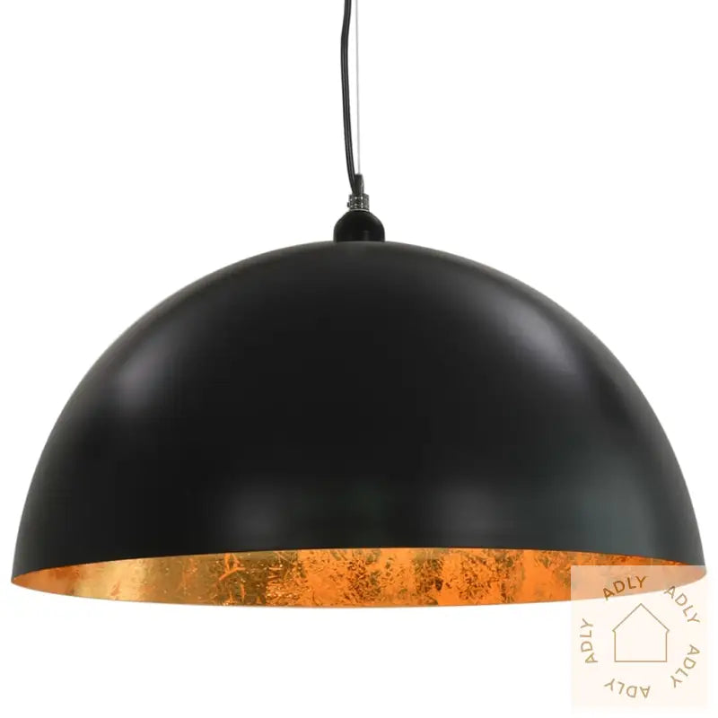 Taklamper 2 Stk Svart Og Gull Halvkuleformet 50 Cm E27
