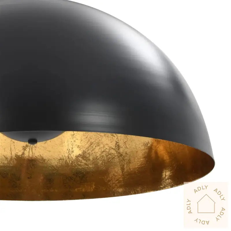 Taklamper 2 Stk Svart Og Gull Halvkuleformet 50 Cm E27