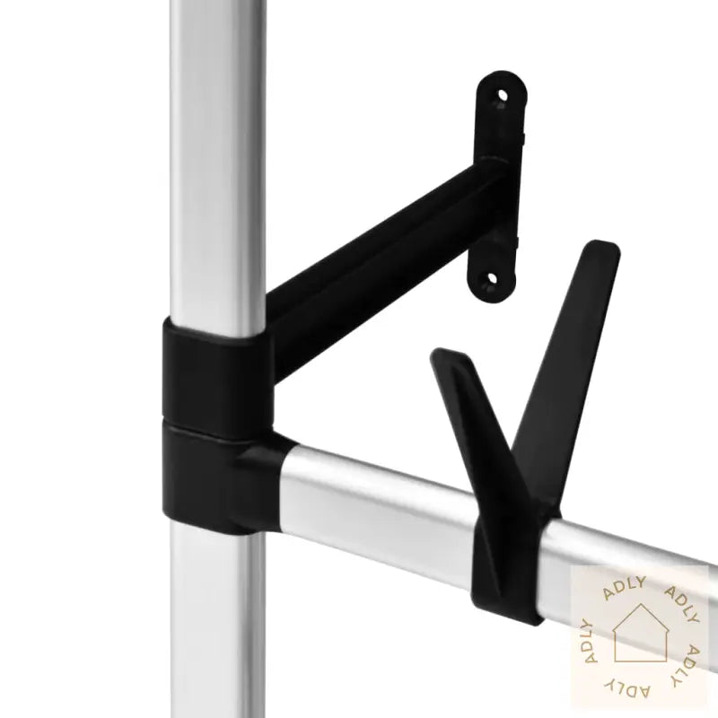 Teleskopisk Garderobesystem Med Stenger Og Hylle Aluminium