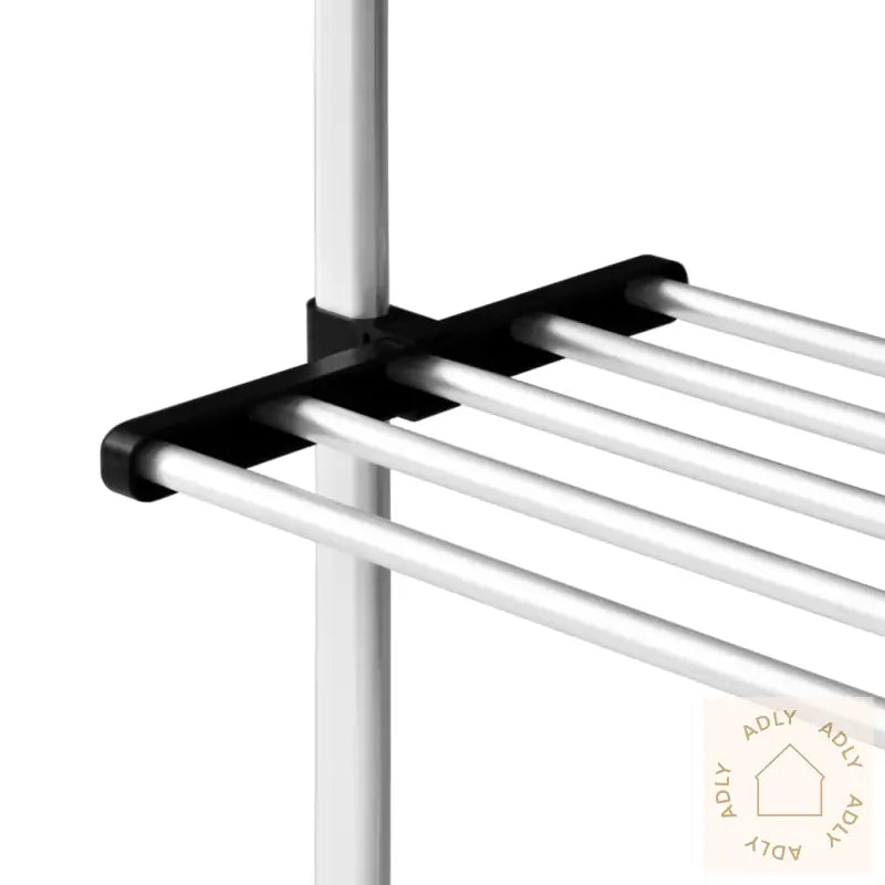 Teleskopisk Garderobesystem Med Hyller Aluminium