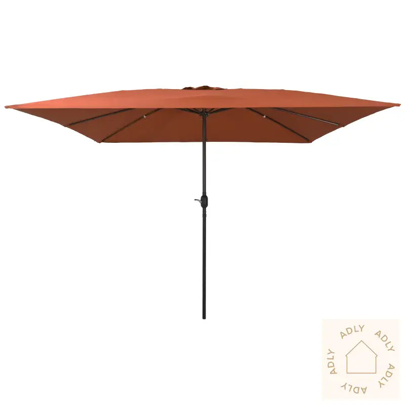 Hageparasoll Kvadratisk 295X245 Cm Terrakotta