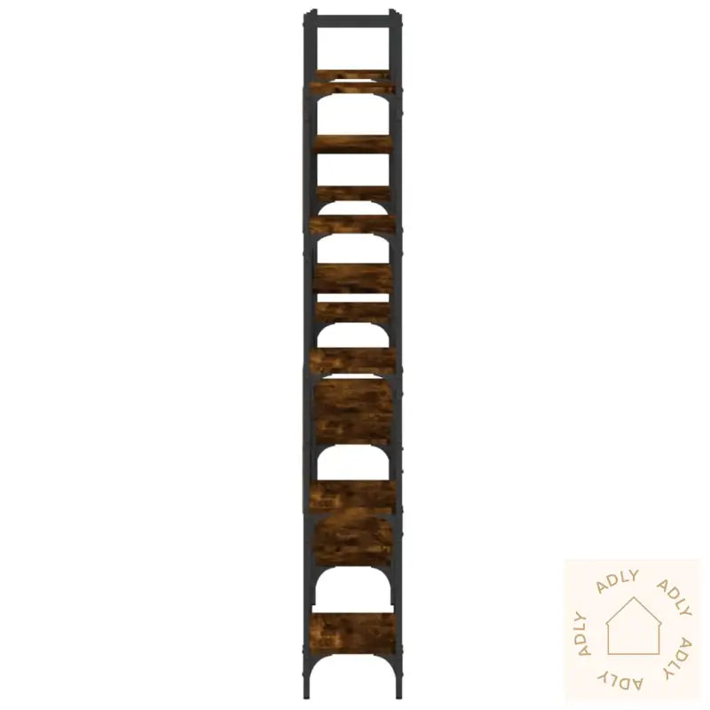 Bokhylle Røkt Eik 155,5X24X166,5 Cm Konstruert Tre