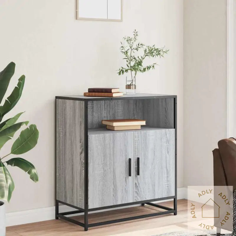 Skjenk Grå Sonoma 68X35X76 Cm Konstruert Tre