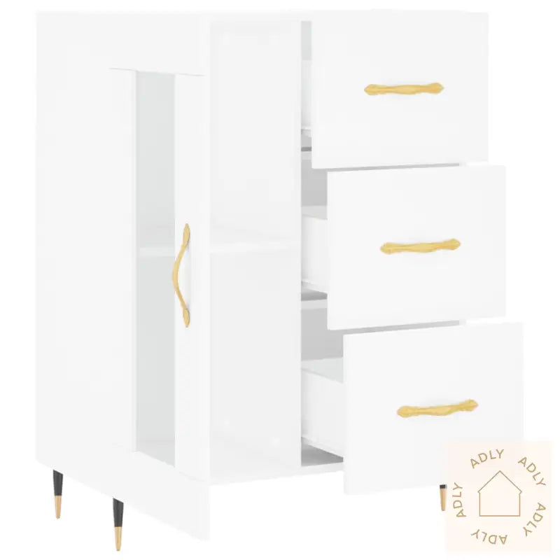 Skjenk Hvit 69,5X34X90 Cm Konstruert Tre
