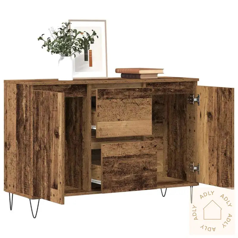 Skjenk Gammelt Tre 104X35X70 Cm Konstruert Tre