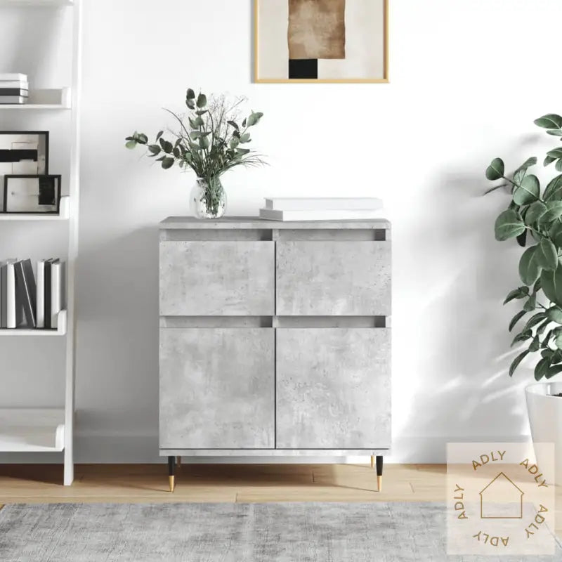 Skjenk Betonggrå 60X35X70 Cm Konstruert Tre