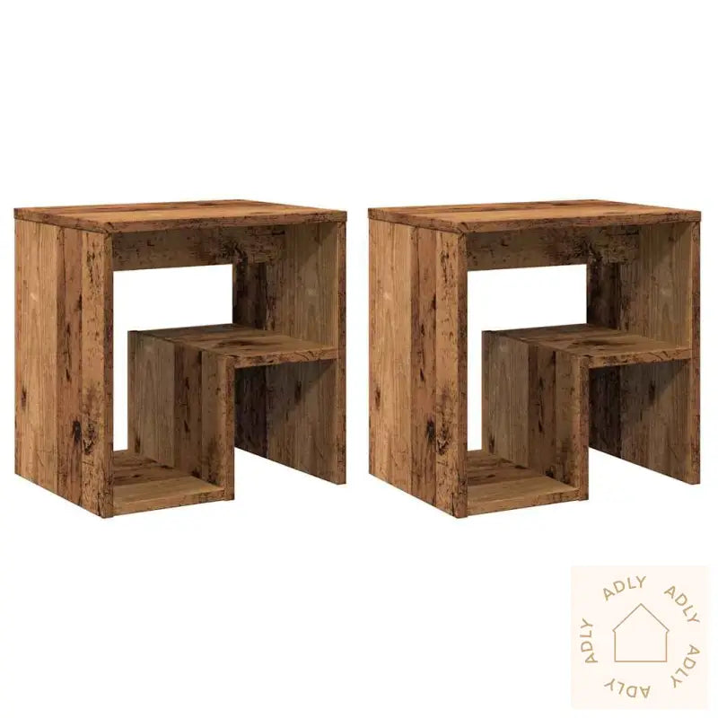 Nattbord 2 Stk Gammelt Tre 40X30X40 Cm Konstruert Tre