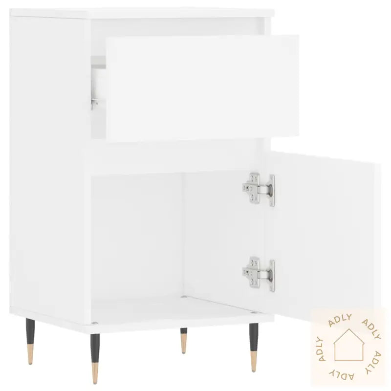 Skjenker 2 Stk Hvit 40X35X70 Cm Konstruert Tre
