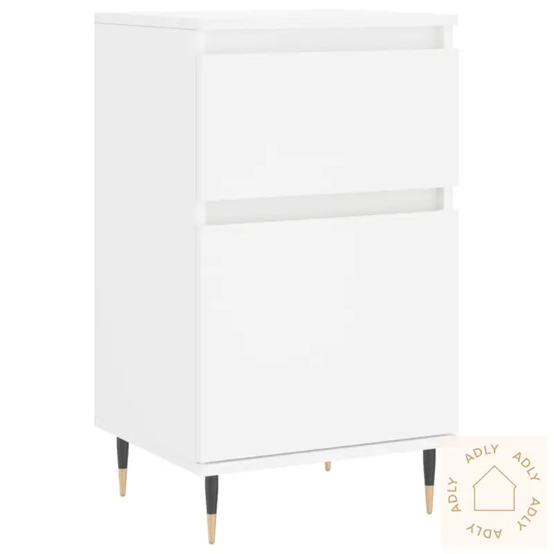 Skjenker 2 Stk Hvit 40X35X70 Cm Konstruert Tre