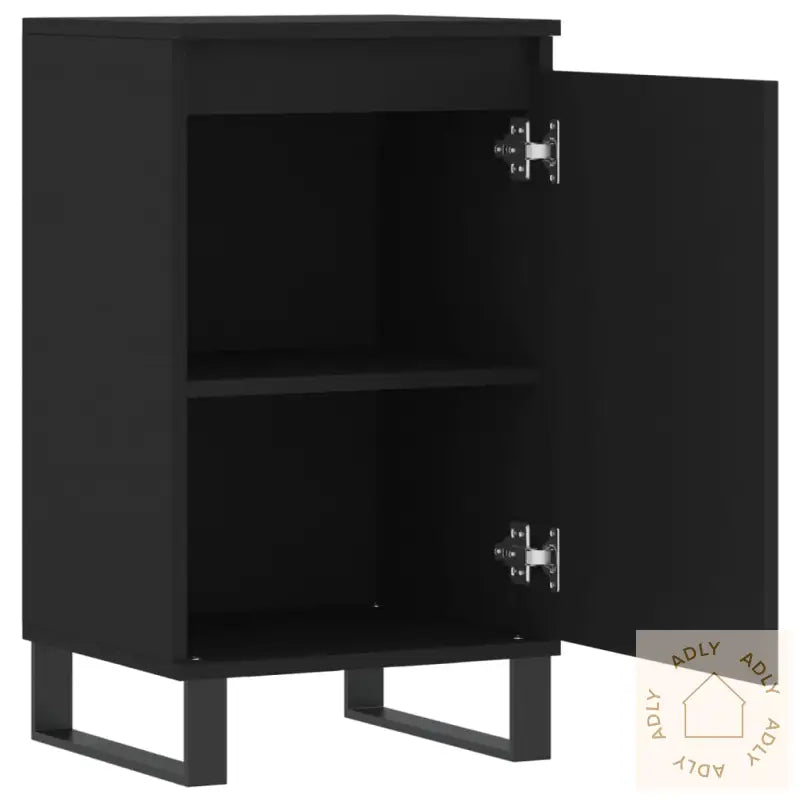 Skjenk 2 Stk Svart 40X35X70 Cm Konstruert Tre