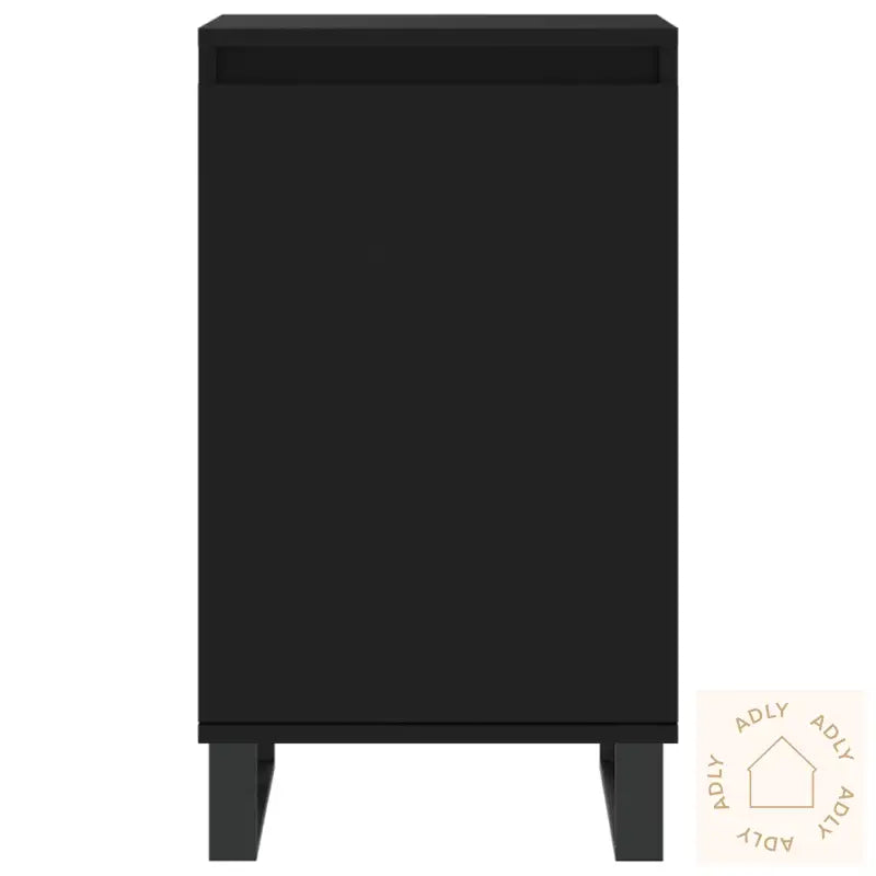Skjenk 2 Stk Svart 40X35X70 Cm Konstruert Tre
