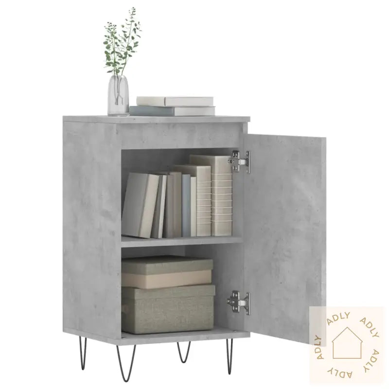 Skjenker 2 Stk Betonggrå 40X35X70 Cm Konstruert Tre
