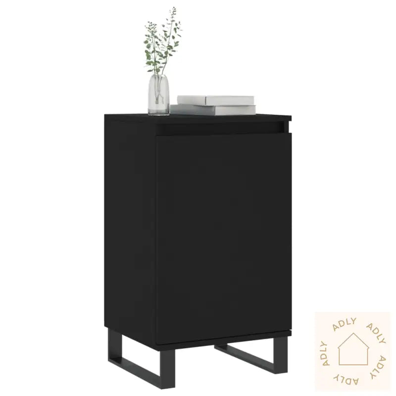 Skjenk 2 Stk Svart 40X35X70 Cm Konstruert Tre
