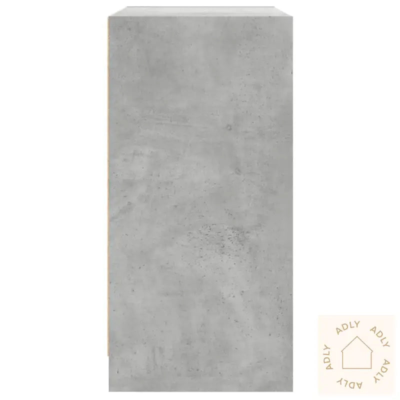 Sideskap Med Glassdører Betonggrå 68X37X75,5 Cm
