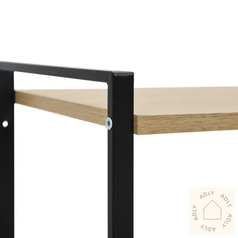 Bokhylle 2 Lag Svart Og Eik 52X28X59 Cm Konstruert Tre