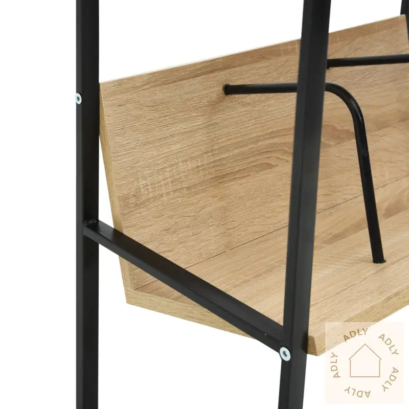 Bokhylle 2 Lag Svart Og Eik 52X28X59 Cm Konstruert Tre