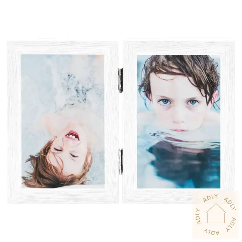 Tofoldig Fotorammekollasj Hvit 2X(21X29,7 Cm)