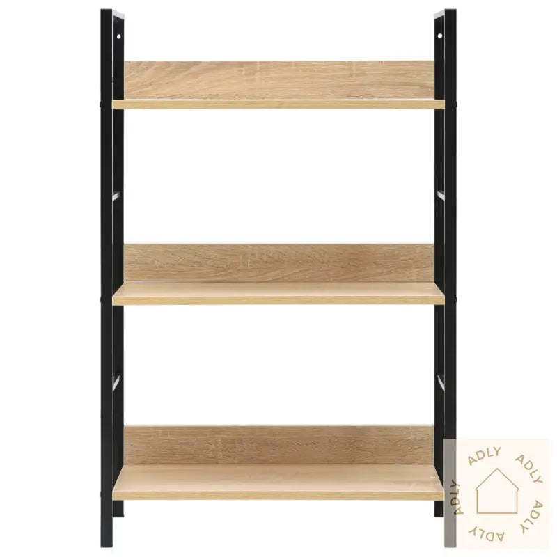 Bokhylle 3 Lag Eik 60X27,6X90,5 Cm Konstruert Tre