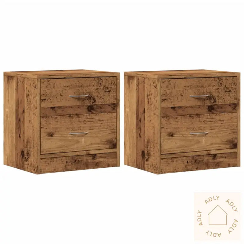 Nattbord 2 Stk Gammelt Tre 40X30X40 Cm Konstruert Tre