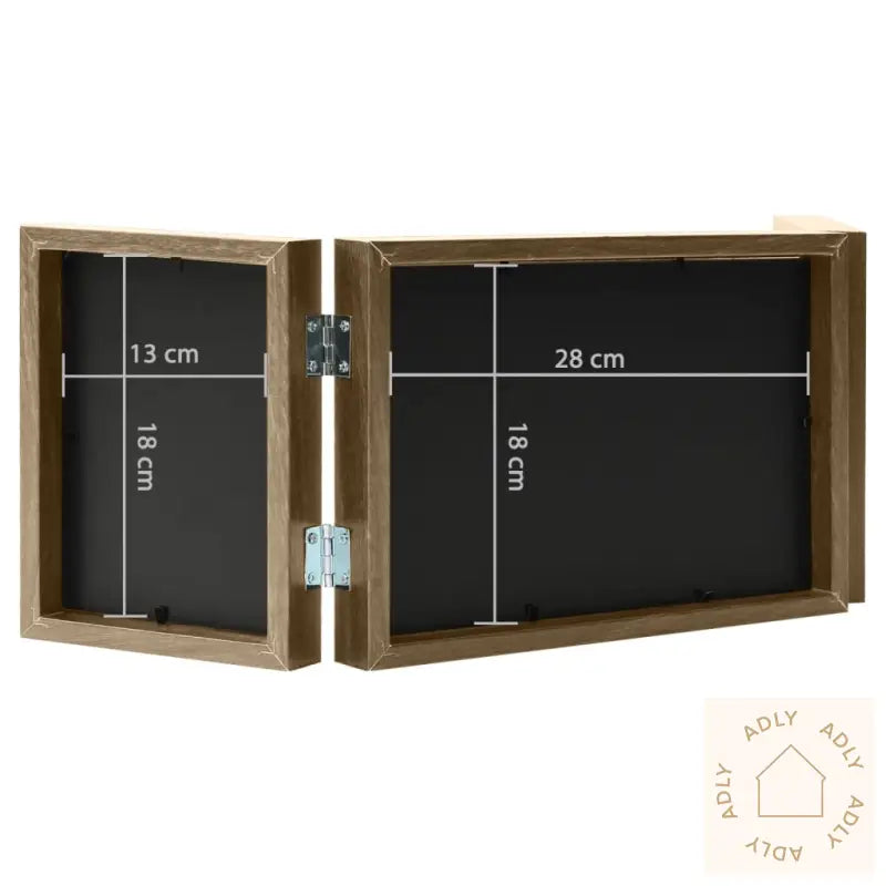 Trefoldig Fotorammekollage Lysebrun 28X18 Cm+2X(13X18 Cm)