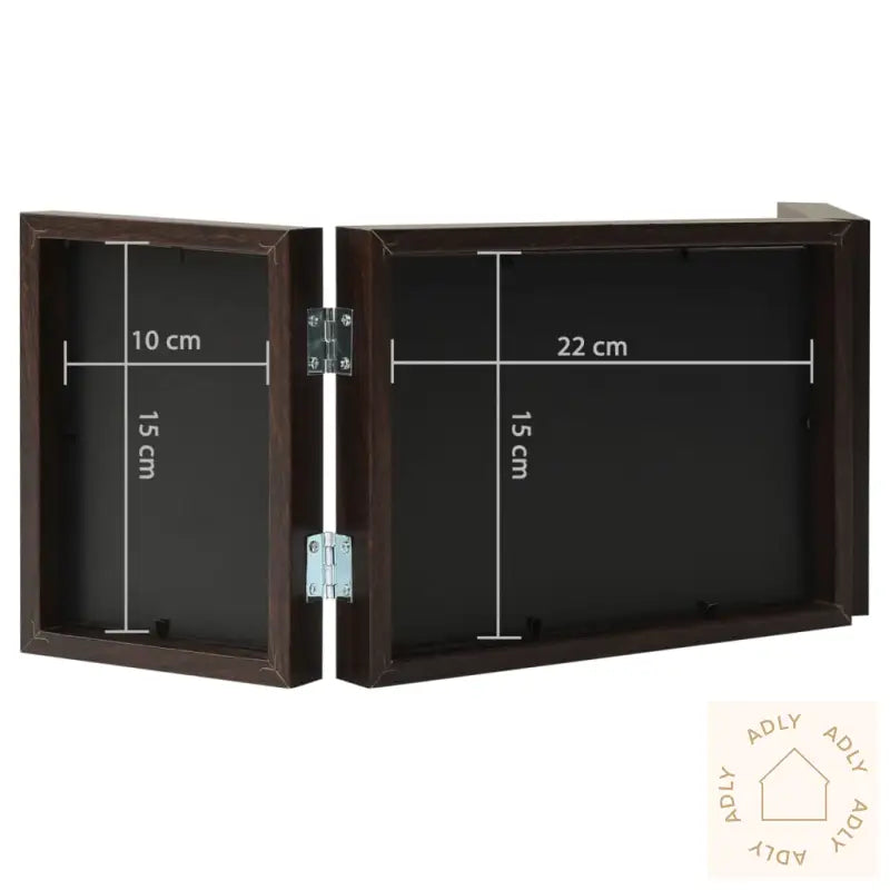Trefoldig Fotorammekollage Mørkebrun 22X15 Cm+2X(10X15 Cm)