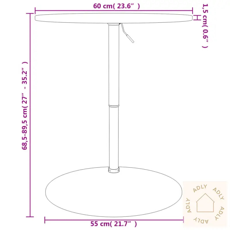 Barbord Ø60X89,5 Cm Heltre Bøk