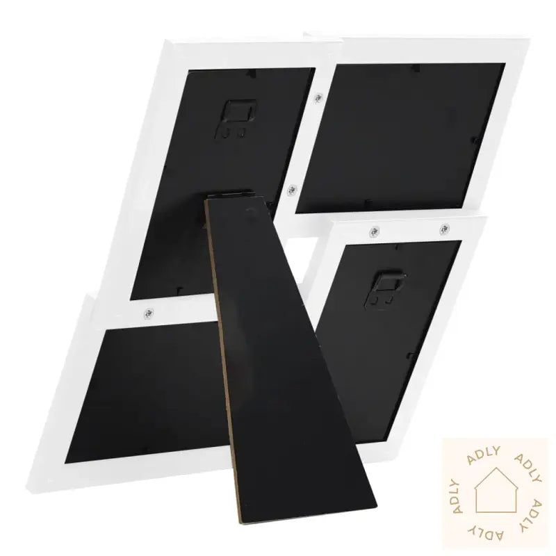 Fotorammekollasj For 4X(10X15 Cm) Bilde Hvit Mdf