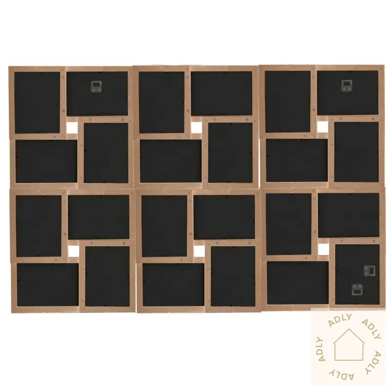 Fotorammekollasj For 24X(10X15 Cm) Bilde Lysebrun Mdf