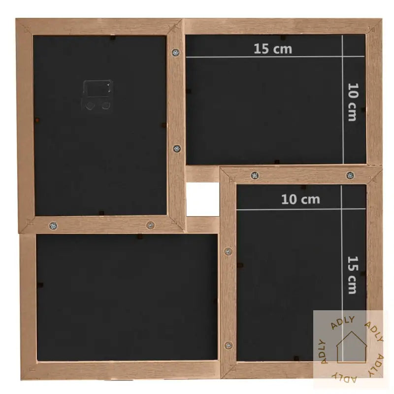 Fotorammekollasj For 24X(10X15 Cm) Bilde Lysebrun Mdf